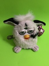 1998 Original Furby Tiger Electronics Black White Furby w/ Tags Vintage Untested