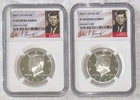 (2) 2007 S John F. Kennedy 90% Silver Half Dollars - NGC PF 69  Ultra Cameo