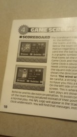 Vintage 1988 Nintendo NES NFL Instruction Manual Booklet