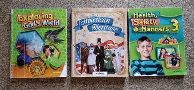 Abeka Grade 3 History, Science & Health Textbooks (Read Description)