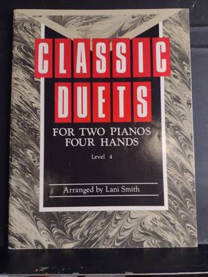 Classical Piano Duets Songbook Two Pianos Four Hands Lani Smith W/Pullout Good 