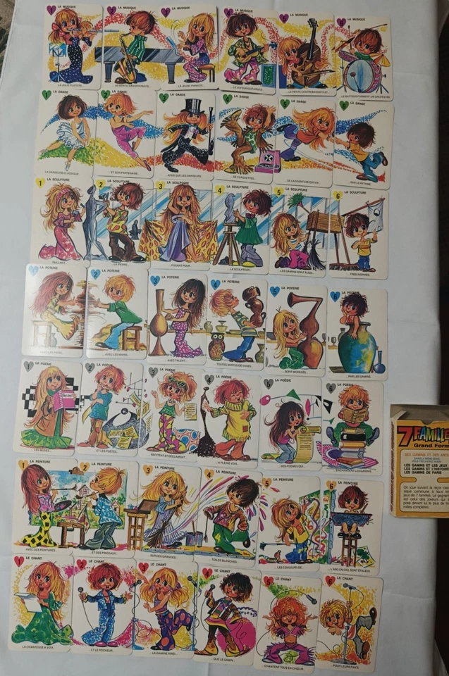 Jeu De 7 Familles Cartes Poulbot « Des Gamins et les arts » James Hodges 1970 - Photo 4/4