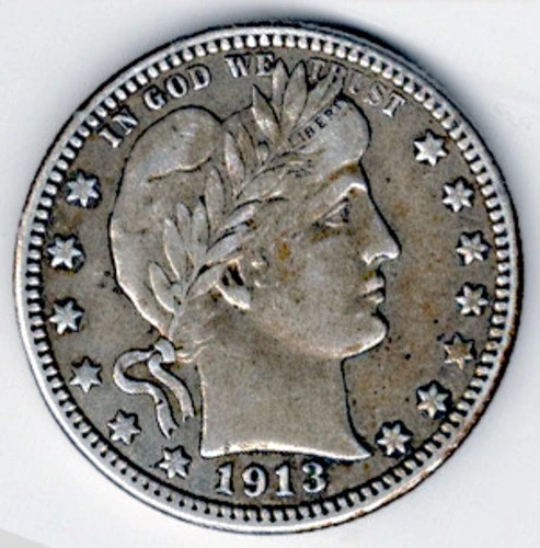 1913 Barber Quarter—Untouched since 1913—Denver Mint