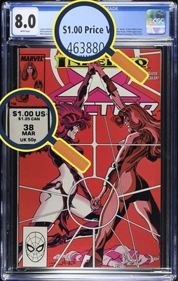 RARE LOW CGC CENSUS $1.00 PRICE VARIANT X-FACTOR 38 CGC 8.0 WHITE X-MEN VS PRYOR