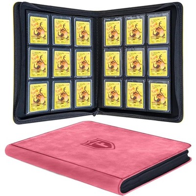 Denim Style Toploader Binder for Trading Cards Pink