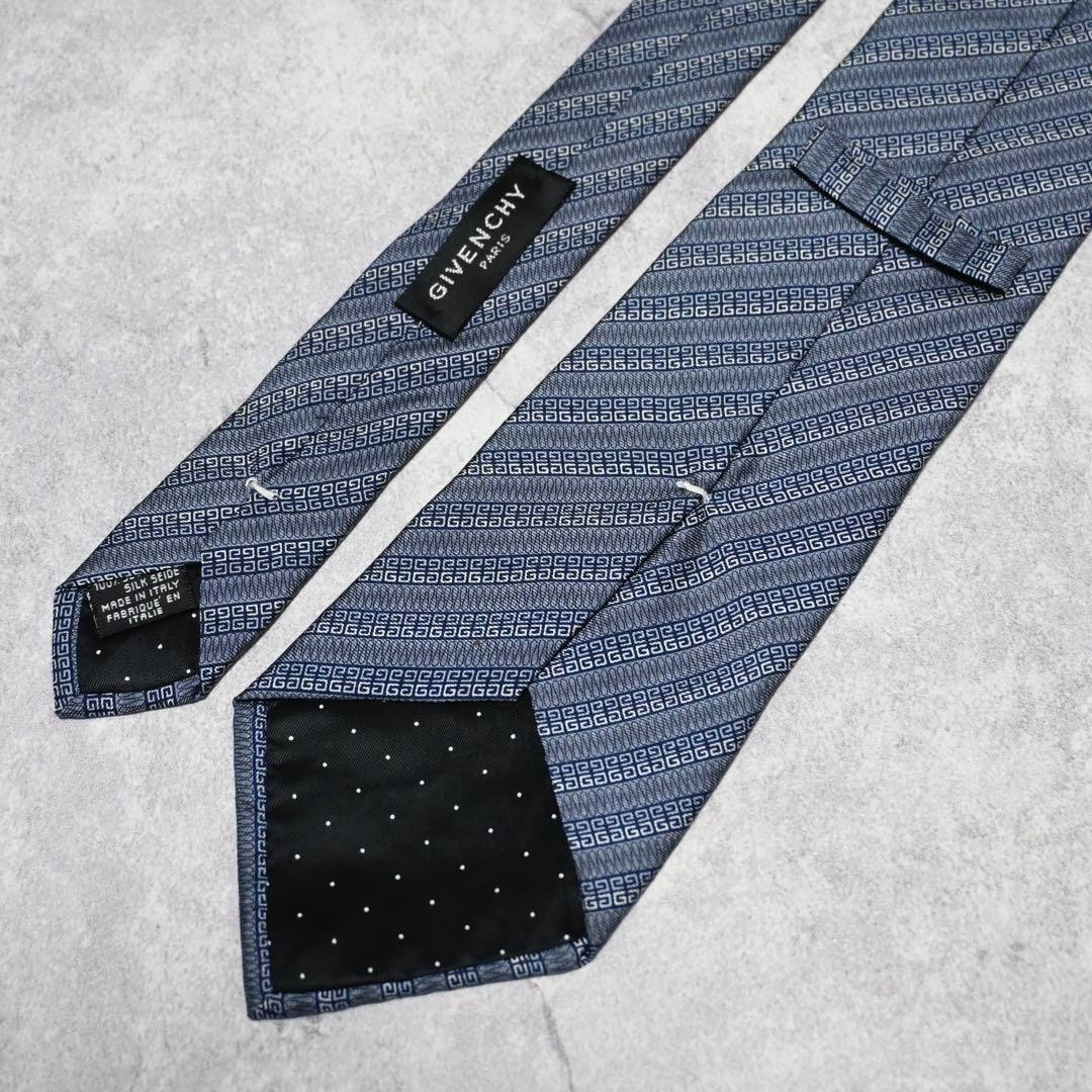 GIVENCHY Striped Small Pattern Logo Tie - image 6