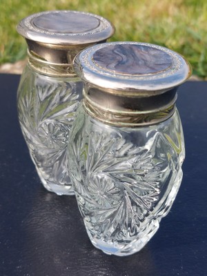 Safari Ralph Lauren Glas Body Lotion Flaschen x 2,3,75'' groß leer Vintage Paar