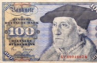 100 DM Deutsche Bundesbank 1980 Sebastian Münster org. Banknote