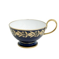 Manufacture de Sevres Capraire Cobalt Blue Gilt Porcelain Litron Cup