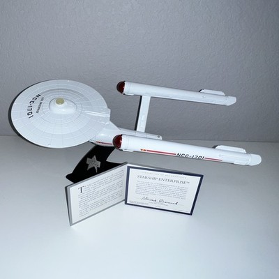 1991 Franklin Mint Star Trek USS Enterprise NCC-1701 Die-Cast | MIB & COA