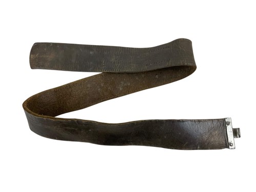 WW2 Cintura tedesca per attrezzatura in pelle nera misura 82 cm - Foto 2 di 2