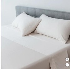 Molecule Bed Sheets Ivory Fitted Flat Pillowcase Performance 300 Thread Count