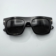 Tom Ford Sunglasses Fausto TF711 01A Black Square Frame Smoke Lens 53-20-145 New