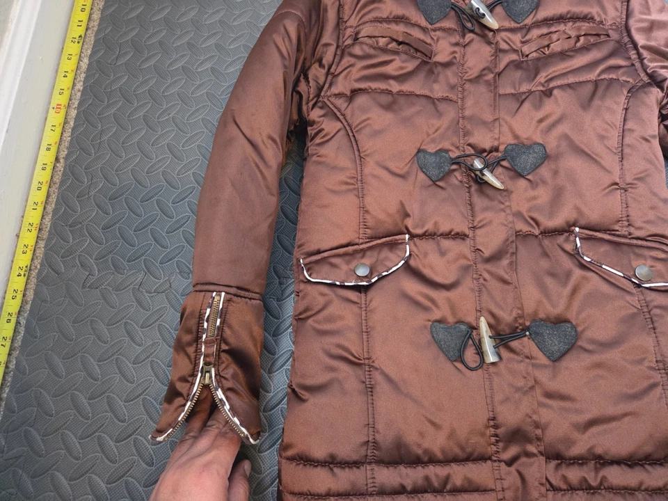 ROUTE 66 Winter Jacket girls XL 14/16 Brown Puffer Insulated Faux fur #S49 - Image 3 of 4