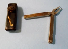 Vintage BP Stamped Leatherman PST Multi-Tool With Brown Leather Case