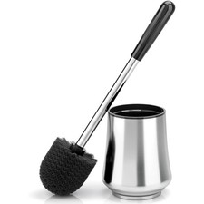 Toilet Brush, Toilet Brush and Holder Sliver Toilet Bowl Brush with Durable B...