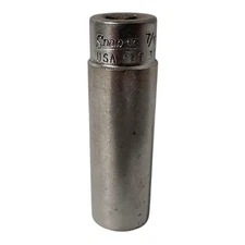 Snap On Tools STM14 7/16" SAE Flank Drive Deep Socket 1/4" Drive 6 Point USA