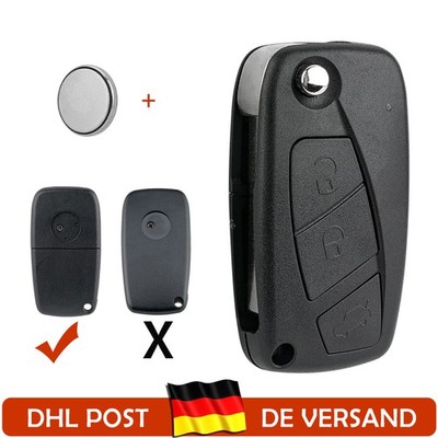 3 Tasten Klappschlüssel Gehäuse für Fiat Panda Punto Ducato Bravo Grande + SIP22