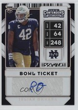 2020 Contenders Draft Picks College Bowl Ticket /99 Julian Okwara #178 Auto 1qg4