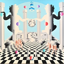 MARIO GRIMALDI Original Vintage Signed Figurative Children Illustration Painting