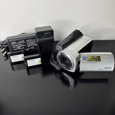Sony Handycam DCR-SR45 (Silver) 30GB Camcorder w/ Chargers | Two Batteries