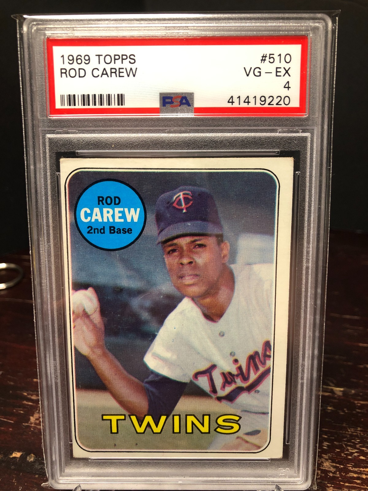 1969 Topps Baseball Rod Carew 510 - PSA 4 CERT #41419220 - Twins