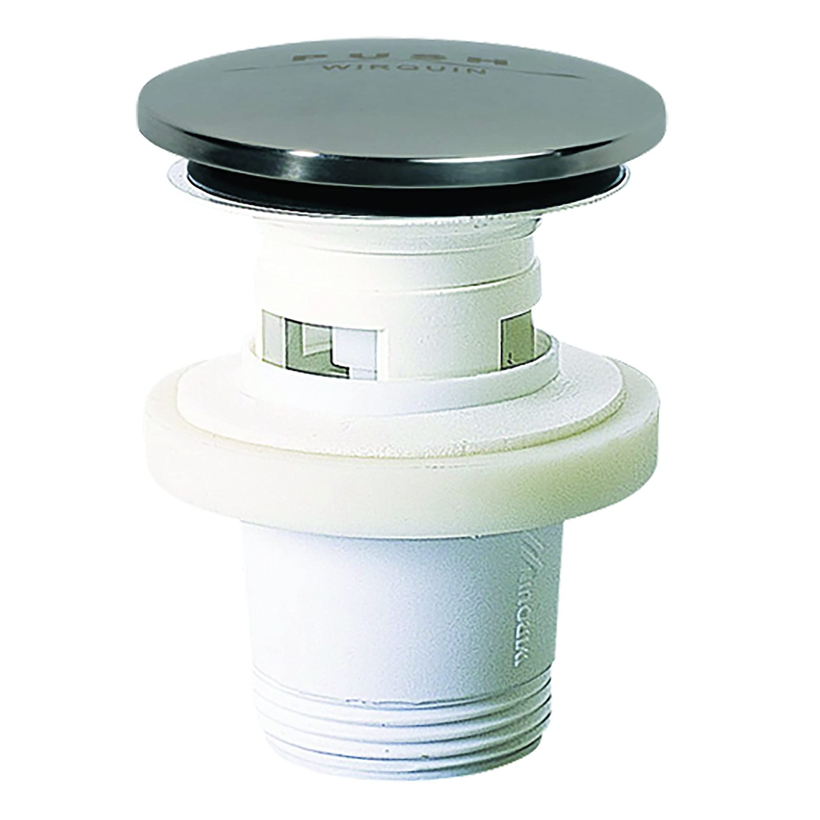 Bonde de lavabo Quick-Clac à clapet anti-blocage chromé et gris