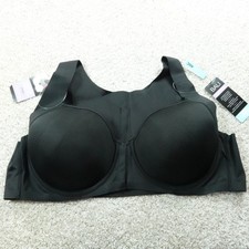 Bali Bra Womens 40C Black Wireless Front Close Support Posture Eversmooth DF3450