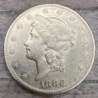 1882-CC $20 Liberty Head Double Eagle Gold Coin Raw Ungraded - Low Mintage