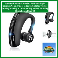 Hands-Free Bluetooth Earpiece with 10 Hour Battery Life for Truckers and Running