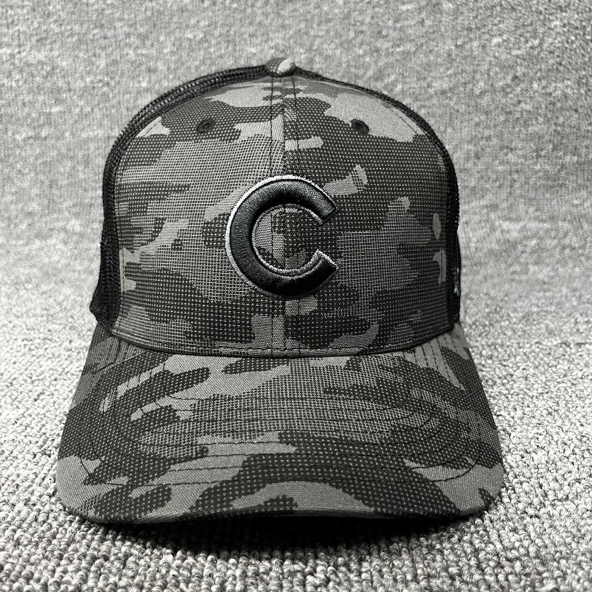 '47 Brand Chicago Cubs Camouflage Trucker Snapback Hat Gray Black