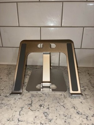 Adjustable Aluminum Laptop Stand Notebook Holder Desk Gold