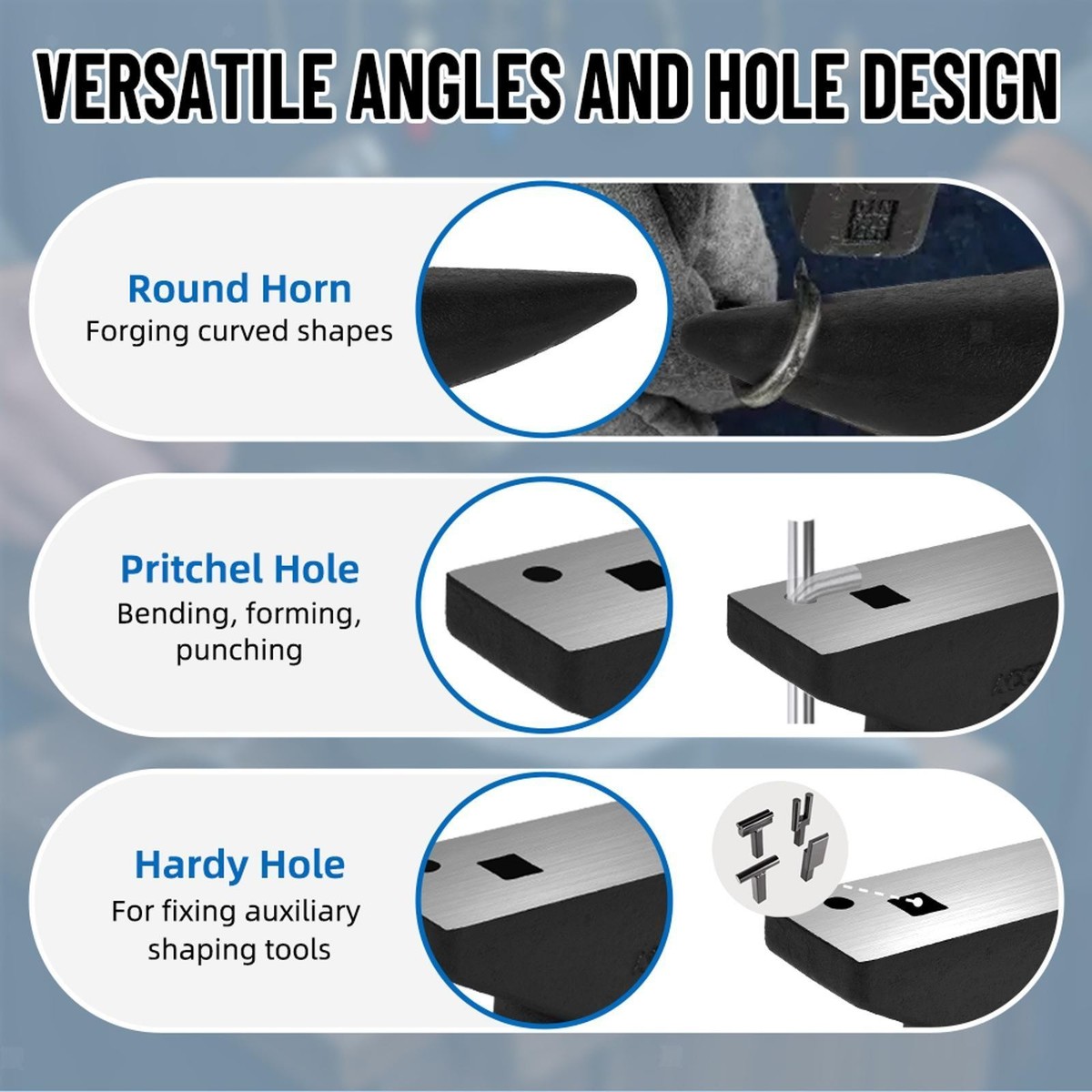 High-Quality Cast Steel Anvil with Stable Four-Hole Base, Rate