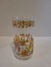 Vintage 1960'S Wildflower W/ Lillies, And Daisies 10 Oz.Glass Libby's?