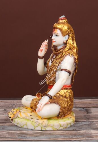 Lord Shiva 10" Statue God Mahadev Idol Shiv Shankar Figurine Bholenath Decor - Foto 4 di 6