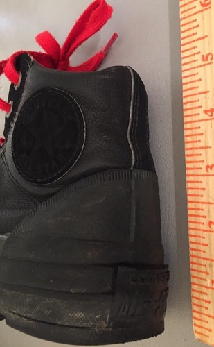 Men’s 5 Black leather Converse High tops - Picture 7 of 12