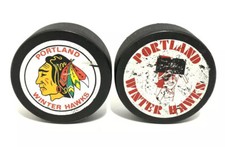 Portland Winterhawks WHL Official Puck Memorial Cup 1983 Campions Rare Indian