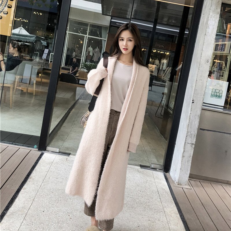 Women Fashion Long Cardigans Womens Open Front Sweater Knitted Coat