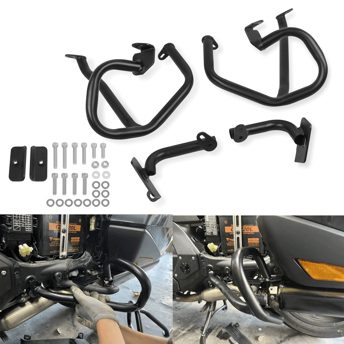 Saddlebag Guards Heavy-Duty Rear Crash Bars For Honda Goldwing