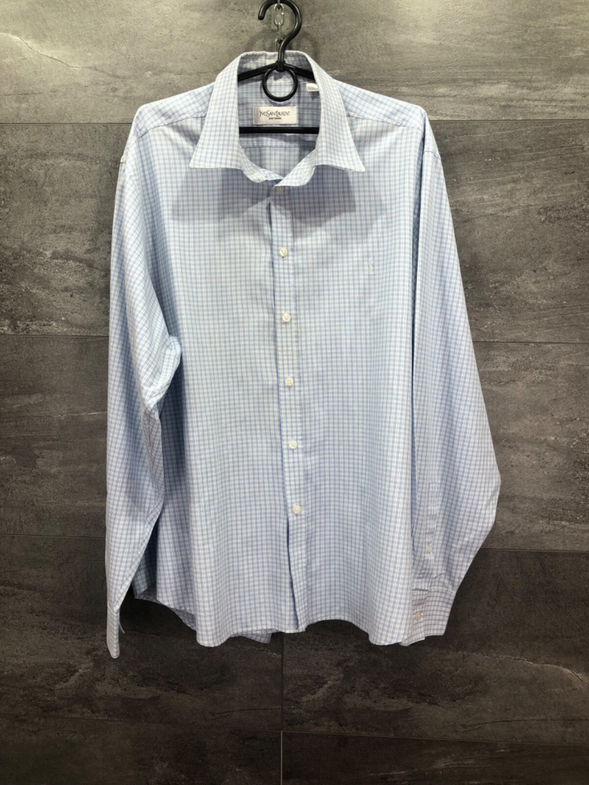 Camicia a quadri YSL Yves Saint Laurent di lusso di marca taglia XL