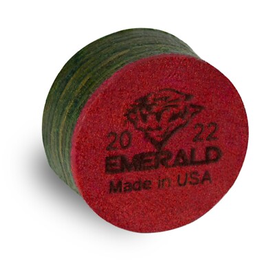1 TIGER EMERALD Laminated Pool Billiard CUE TIP - 13 or 14 mm- AUTHORIZED DEALER