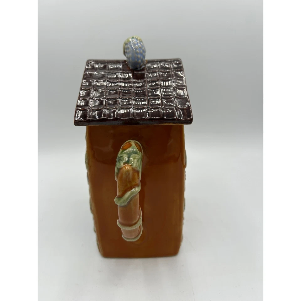 Tetera mayólica vintage 1991 caprichosa cerámica cottagecore única fiesta de té Foto 4 de 4