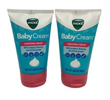 Vicks Baby Cream Calm Soothing Eucalyptus Aloe Vera Lavender 3 oz Lot of 2