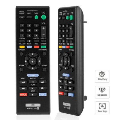 Sony Blu Ray Dvd Player Remote Control Replacement Remote Control For Sony  Blu-ray Players – RMT-B119A Compatible With BDP-S1100, S590, S5100, S3100 &  More Blue Ray Player With Remote RMT-B119A Remote Contol Replace For Sony BD DVD Player BDP-S1100 B