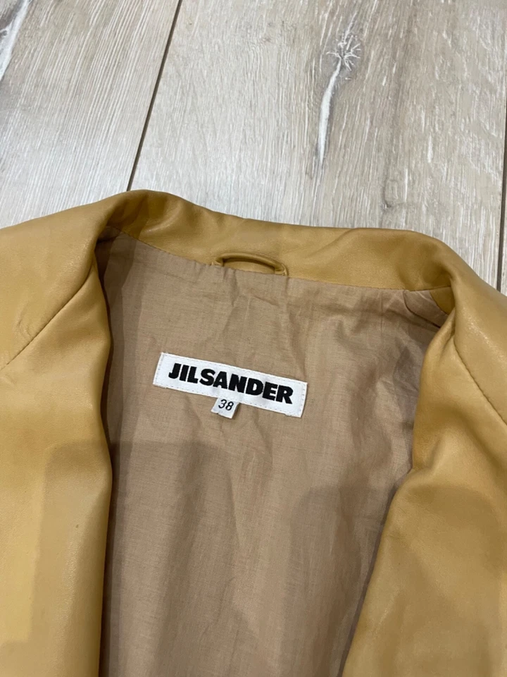 Vintage JIL SANDER Real Leather Blazer Jacket Brown - Image 3 of 4
