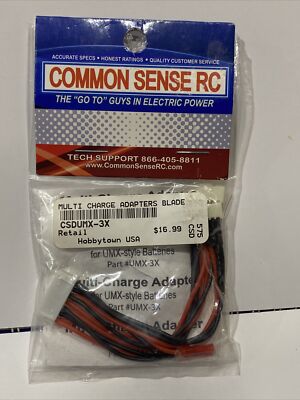 Common Sense RC UMX-3X  Multi-Charge Adapter for UMX-Style Batteries