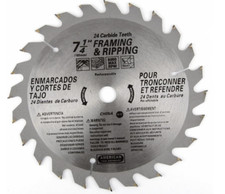 Hoja de sierra circular con punta de carburo de corte 7-1/4"x24T, diente 40T, ATE EE. UU. o FUNCIONA