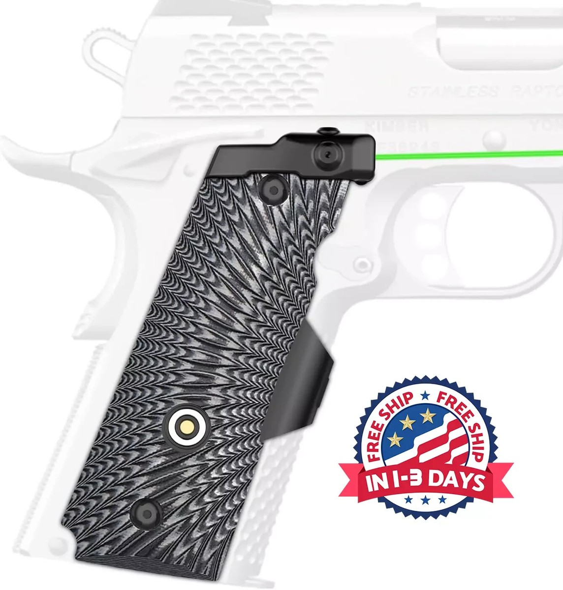 クローバー DARKFANG Compact/Full Size 1911 Laser Grip With Ambi Safety Cut