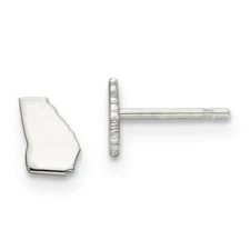 BRAND NEW 925 Sterling Silver Georgia State Push Back Earrings Model: XNE50SS-GA