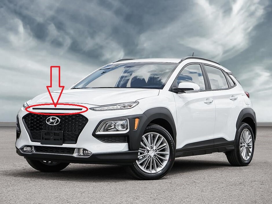 Front Bumper Upper Molding Hyundai Kona 2018 to 2021 Upper